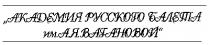 АКАДЕМИЯ РУССКОГО БАЛЕТА ИМ А.Я.ВАГАНОВОЙ ВАГАНОВОЙ