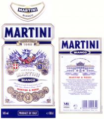 MARTINI & ROSSI BIANCO FONDATA A TORINO 1863 VERMOUTH MR