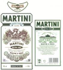 MARTINI & ROSSI EXTRA DRY FONDATA A TORINO 1863 VERMOUTH MR