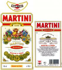 MARTINI & ROSSI ROSSO FONDATA A TORINO 1863 VERMOUTH MR