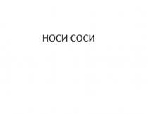 НОСИ СОСИ