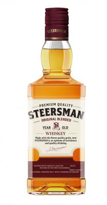 SM STEERSMAN J.STEERSMAN PREMIUM QUALITY WHISKEY ORIGINAL BLENDED YEAR OLD MADE WITH THE FINEST QUALITY GRAIN NEW STEERSMAN IS AN EPITOME OF LAVISHNESS AND QUALITY DRINKING BLENDED WITH CAREFULLY SELECTED MALTS MATURED IN THE FINEST OAK BARRELS COMES A RICHLY FLAVOURED MARITIME MALT WITH A WARMING AFTERGLOW