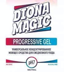 DIONA MAGIC PROGRESSIVE GEL ACIDIC ALKALINE NEUTRAL PH7 УНИВЕРСАЛЬНОЕ КОНЦЕНТРИРОВАННОЕ МОЮЩЕЕ СРЕДСТВО ДЛЯ ЕЖЕДНЕВНОГО УХОДА