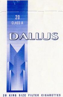 DALLUS 20 KING SIZE FILTER CIGARETTES CLASS A А