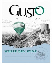 GUSTO VINO WHITE DRY WINE PRODUCED AND BOTTLED