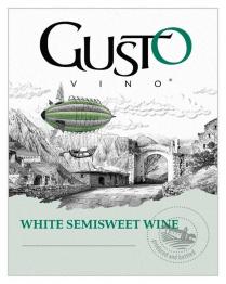 GUSTO VINO WHITE SEMISWEET WINE PRODUCED AND BOTTLED
