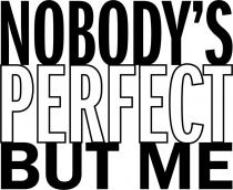 NOBODYS PERFECT BUT ME