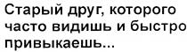 СТАРЫЙ ДРУГ КОТОРОГО ЧАСТО ВИДИШЬ И БЫСТРО ПРИВЫКАЕШЬ