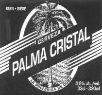 BEER BIERE CERVEZA PALMA CRISTAL LA PREFERIDA DE;CUBA