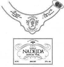 NADEJDA RUSSIAN SPARKLING WINE JSC KORNET SEMI DRY