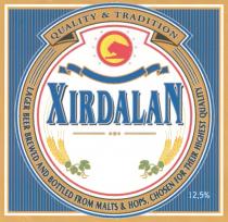 QUALITY & TRADITION XIRDALAN LAGER BEER