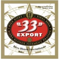 BIERE DE HAUTE TRADITION TRADE MARK BGI BIRRA BEER BIER 33 EXPORT BLONDE FINEMENT BRASSEE INTERNATIONALE