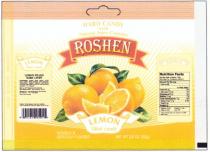 HARD CANDY WITH NATURAL JUICE CONTENTS ROSHEN LEMON FILLED