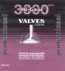 HIGEAR HI GEAR HI-GEAR 3000 KM VALVES CLEAN PROFESSIONAL ТОТАЛЬНЫЙ ОЧИСТИТЕЛЬ СИСТЕМЫ ПИТАНИЯ И ВПУСКНЫХ КЛАПАНОВ 325 МЛ