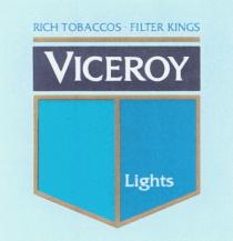 VICEROY VICEROY LIGHTS RICH TOBACCOS FILTER KINGS