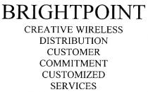 BRIGHTPOINT BRIGHTPOINT CREATIVE WIRELESS DISTRIBUTION CUSTOMER COMMITMENT CUSTOMIZED SERVICES