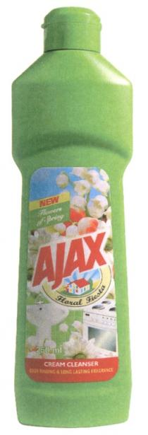 AJAX AJAX NEW FLOWERS OF SPRING FLORAL FIESTA CREAM CLEANSER EASY RINSING LONG LASTING FRAGRANCE