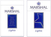 MARSHAL MARSHAL INTERNATIONAL QUALITY BLEND LIGHT HIGHEST QUALITY SELECTED TOBACCO SKIFULLY BLENDED FOR YOUR ENJOYMENT