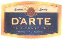 DARTE ARTE EXCELLENT DARTE CAFE GRAND CRU EXCELLENT QUALITY ORIGINAL TASTE