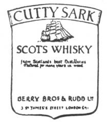 CUTTY SARK SCOTS WHISKY BERRY BROS & RUDD