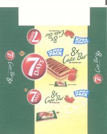 CHIPITA CHIPITA 7 DAYS FAMILY PACK 8Х CAKE BAR WITH STARWBERRY JAM CAKE BARS WRAPPED INDIVIDUALLY