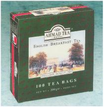 AHMAD AHMAD TEA LONDON ENGLISH BREAKFAST EXCLUSIVE QUALITY 100 BAGS