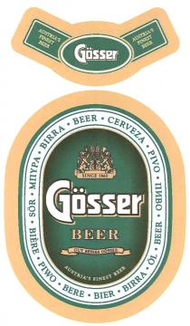 GOSSER GD GOSSER BEER GUT BESSER AUSTRIAS FINEST SINCE 1860