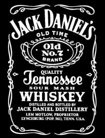 DANIELS DANIEL JACK DANIELS OLD TIME NO. 7 TENNESSEE BRAND QUALITY SOUR MASH WHISKEY DANIEL LEM MOTLOW