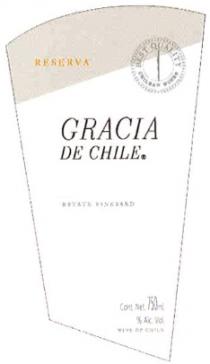 GRACIA GRACIA DE CHILE RESERVA ESTATE VINEYARD BEST QUALITY CHILEAN WINE