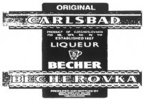 BECHER BECHEROVKA CARLSBAD JB BECHER BECHEROVKA CARLSBAD LIQUEUR PRODUCT OF CZECHOSLOVAKIA