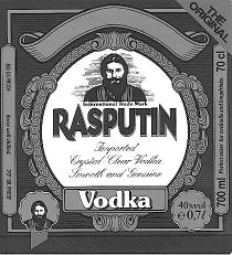 RASPUTIN VODKA THE ORIGINAL CRYSTA CLEAR