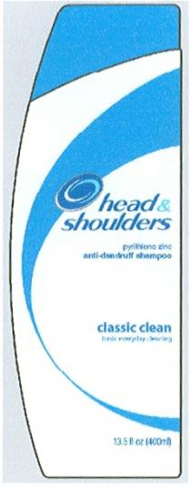 HEADSHOULDRES HEAD & SHOULDRES CLASSIC CLEAN PYRITHIONE ZINC ANTI-DANDRUFF SHAMPOO BASIC EVERY CLEANINGCLEANING