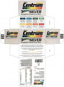 CENTRUN WYETH CENTRUM WITH LUTEIN SILVER WYETH VITAMINS MULTIVITAMIN / MULTIMINERAL COMPLETE FROM A TO ZINC FOR ADULTSADULTS