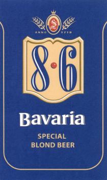 BAVARIA 86 BAVARIA SPECIAL BLOND BEER ANNO 17191719