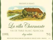 CHARMANTE LA VILA CHARMANTE PRODUIT DE FRANCE VIN DE TABLE BLANC FRANCAIS DRY WHITE MIS EN BOUTEILLE PAR LES CELLIERS DU-BELLAYDU-BELLAY