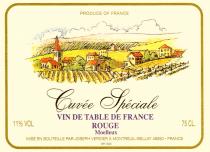 VERDIER CUVEE SPECIALE VIN DE TABLE DE FRANCE ROUGE MOELLEUX MISE EN BOUTIELLE PAR JOSEPH VERDIER A MONTREUIL-BELLAYMONTREUIL-BELLAY