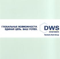 DWS DWS ГЛОБАЛЬНЫЕ ВОЗМОЖНОСТИ ЕДИНАЯ ЦЕЛЬ ВАШ УСПЕХ INVESTMENTS DEUTSCHE BANK GROUPGROUP