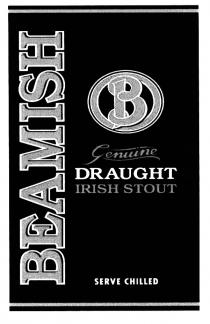 BEAMISH IB BI BEAMISH GENUINE DRAUGHT IRISH STOUT SERVE CHILLEDCHILLED