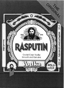 RASPUTIN CRYSTAL RASPUTIN THE ORIGINAL 1865 1916 SERVE WELL CHILLED INTERNATIONAL TRADE MARK CRYSTAL - CLEAR VODKA SMOOTH AND GENUINE PERFECT MIXER FOR COCKTAIL AND LONGDRINKSLONGDRINKS