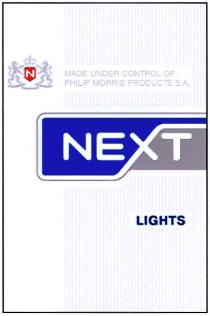 NEXT PHILIP MORRIS NEXT LIGHTS MADE UNDER CONTROL OF PHILIP MORRIS PRODUCTS S.A.S.A.