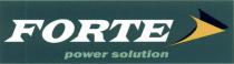 FORTE POWER SOLUTIONSOLUTION