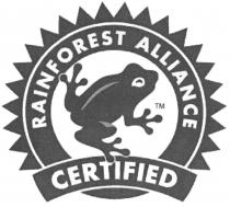 RAINFOREST ALLIANCE CERTIFIEDCERTIFIED