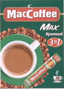 MACCOFFEE MAC COFFEE МАХ MACCOFFEE MAX КРЕПКИЙ 3В1