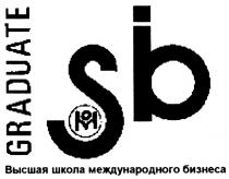 SIB SBI ISB SB GRADUATE ВЫСШАЯ ШКОЛА МЕЖДУНАРОДНОГО БИЗНЕСАБИЗНЕСА