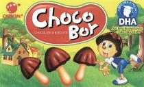 CHOCO CHOCOBOY ДНА ORION CHOCO BOY DHA CHOCOLATE & BISCUITS ДЛЯ УМА И РОСТА ДАЙ ВОЛЮ ВООБРАЖЕНИЮ CHOCOBOY