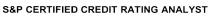 SP S&P CERTIFIED CREDIT RATING ANALYSTANALYST