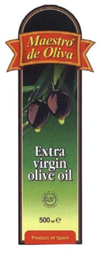 MAESTRO DE OLIVA EXTRA VIRGIN OLIVE OIL MAXIMUM ACIDITYACIDITY