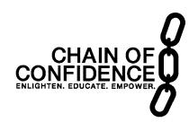 CONFIDENCE CHAIN OF CONFIDENCE ENLIGHTEN EDUCATE EMPOWEREMPOWER