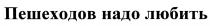 ПЕШЕХОДОВ НАДО ЛЮБИТЬЛЮБИТЬ