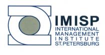 IMISP IMISP INTERNATIONAL MANAGEMENT INSTITUTE ST. PETERSBURGPETERSBURG